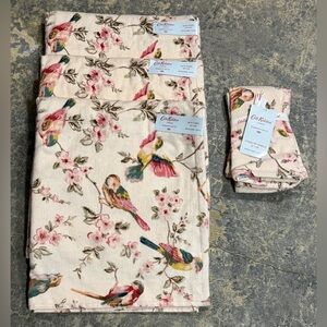 Cath Kidston 5 Pc British Birds - Pastel Towel Set (3Bath 2Tip) Limited Ed - NWT